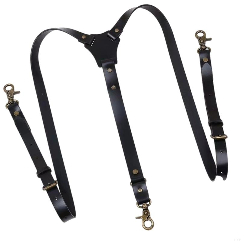 Suspender Clip Formal - Mens PU Leather Suspenders With Easy