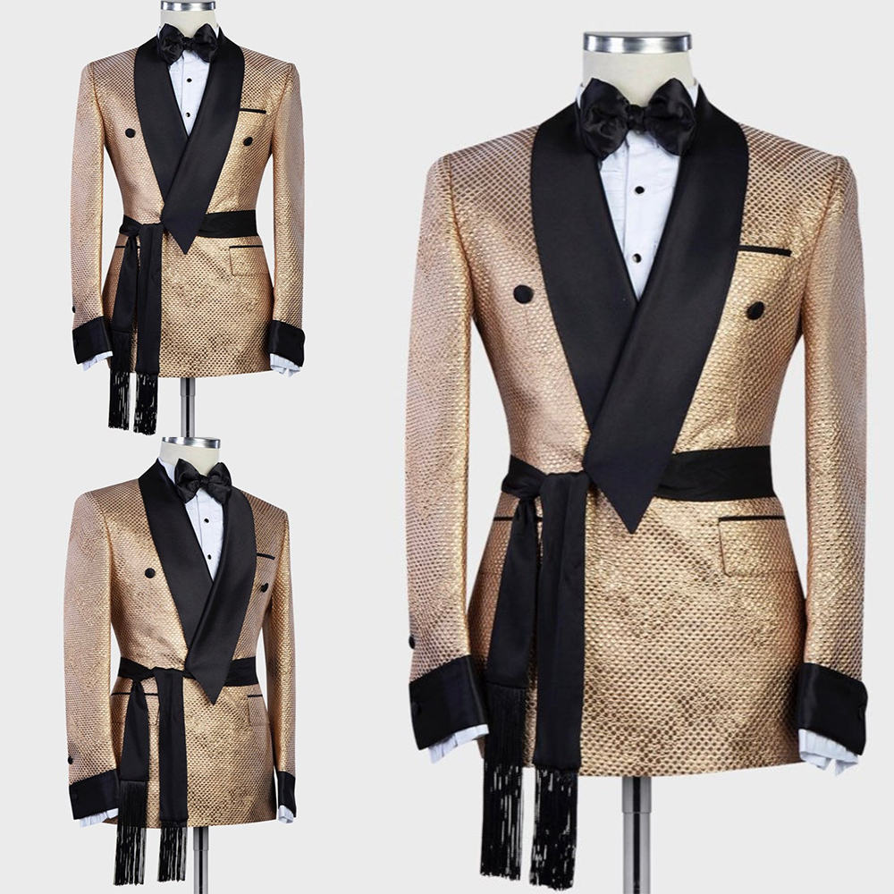 Arabic Luxury Gold Mens Weddin - Arabic Formal Wear Men ulasan dan harga