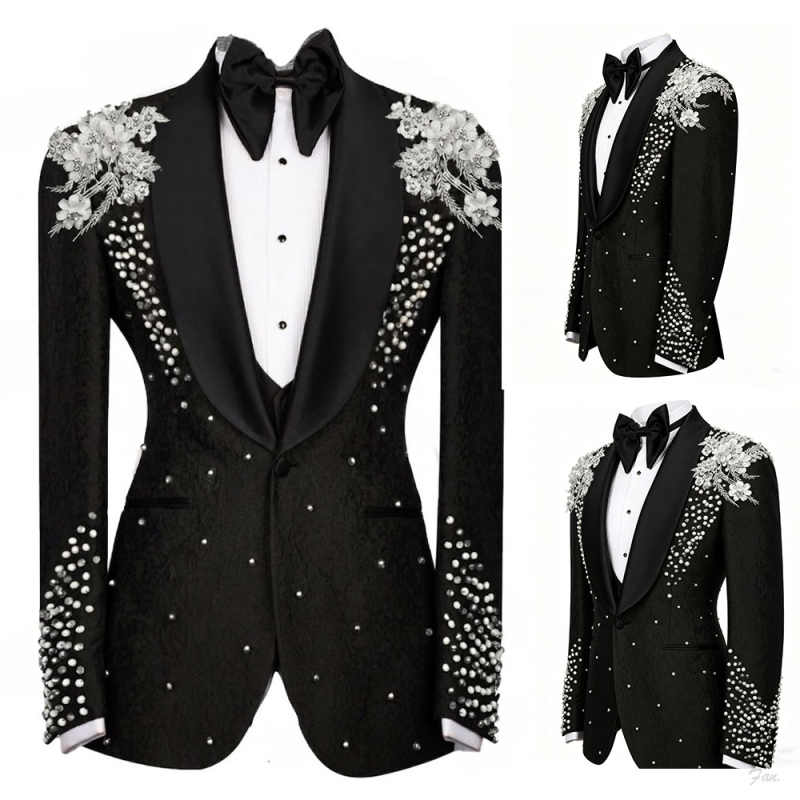 Sparkly Crystals Suit For Men  - Men'S Formal Dinner Wear ulasan dan harga