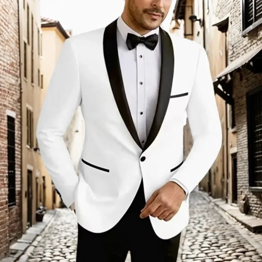 Two-Piece Men's White High-End - High End Men'S Formal Wear ulasan dan harga