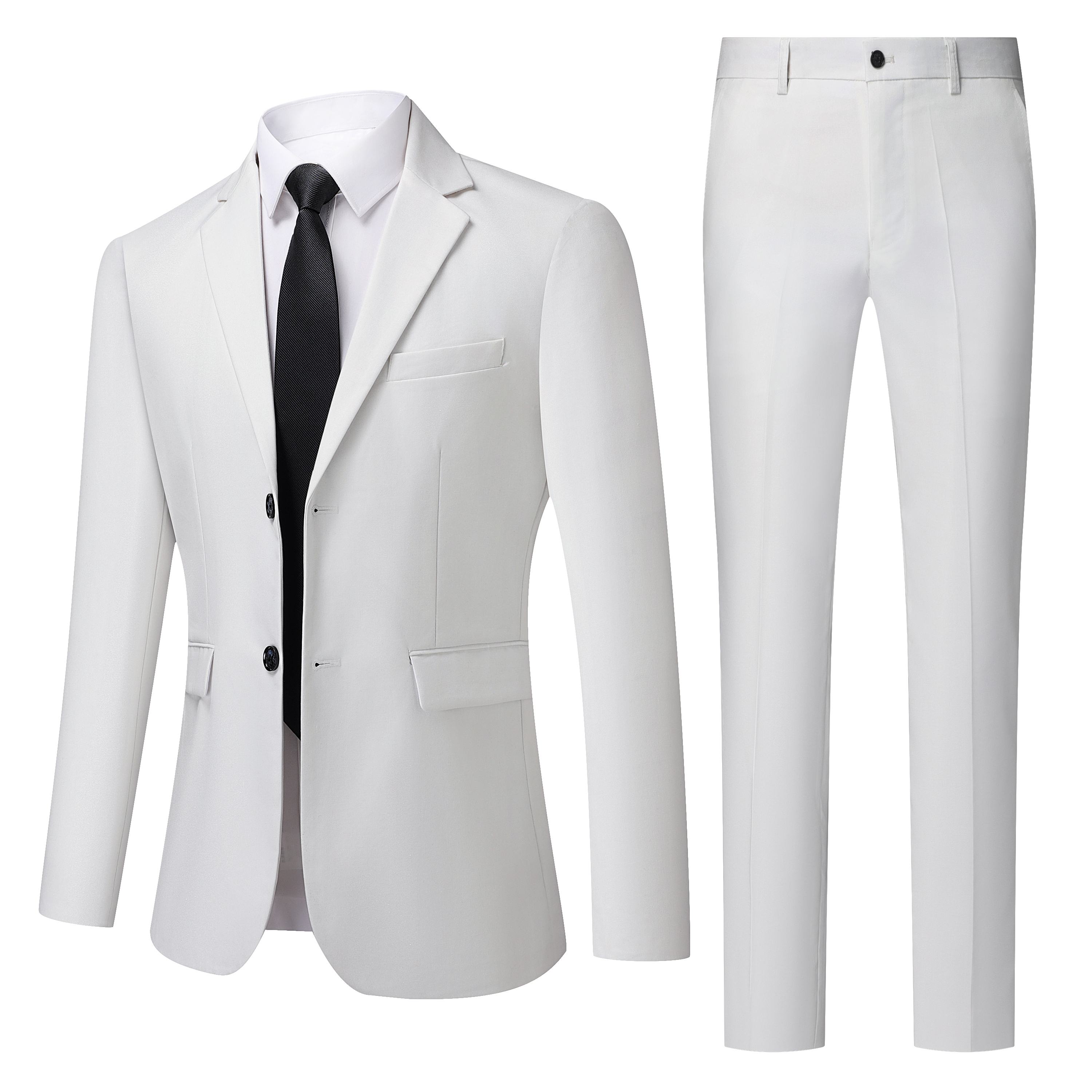 Men's White High-End Suit Two- - High End Men'S Formal Wear ulasan dan harga