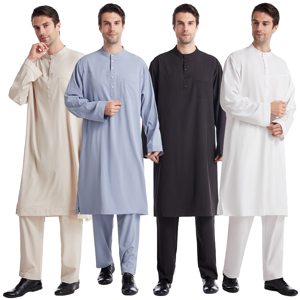 Muslim Men Jubba Thobe 2 Pice  - Arabic Formal Wear Men ulasan dan harga