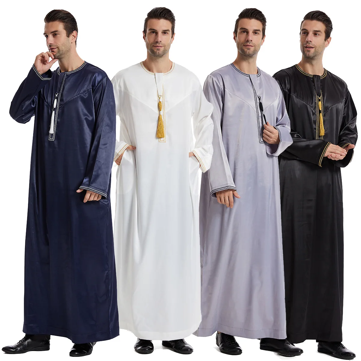 Eid Dress for Muslim Men Jubba - Arabic Formal Wear Men ulasan dan harga