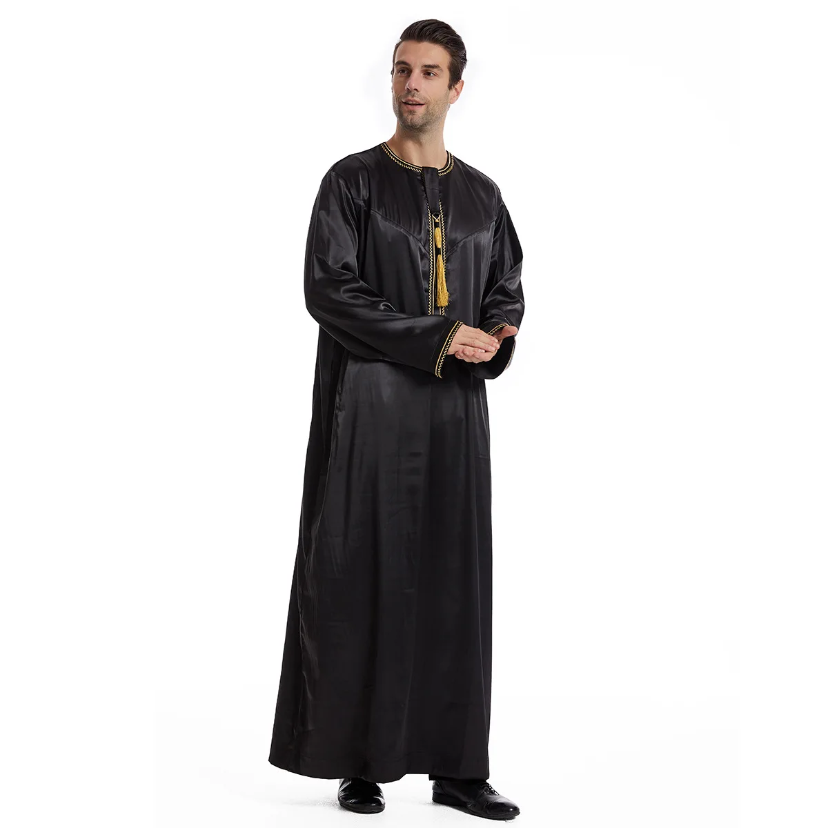 Eid Dress for Muslim Men Jubba - Arabic Formal Wear Men ulasan dan harga