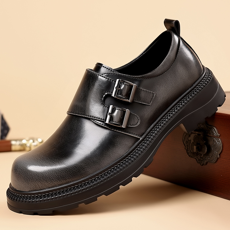 Retro Brown Men's Leather Casu - High End Men'S Formal Wear ulasan dan harga