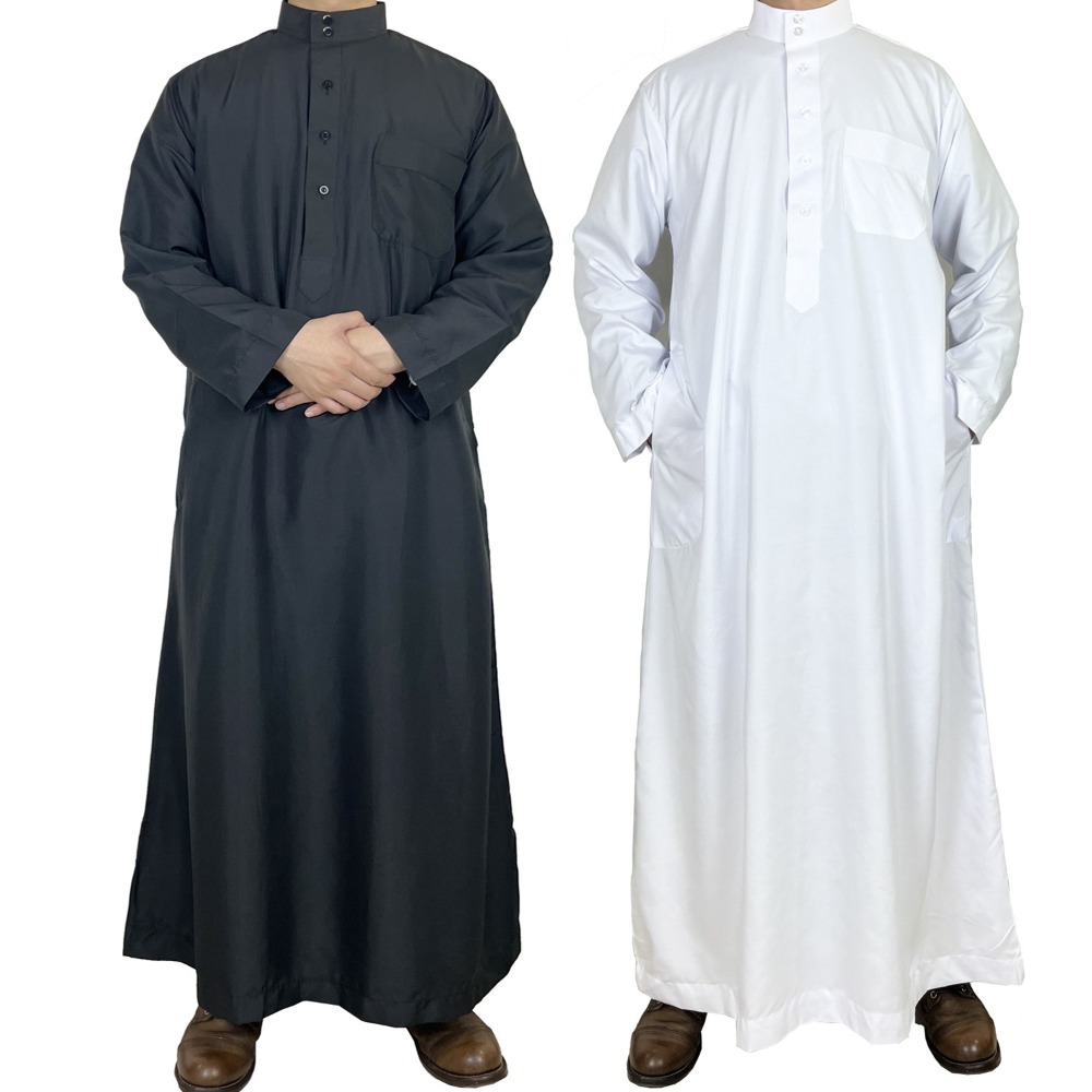 Arabic Thobe for Men Polyester - Arabic Formal Wear Men ulasan dan harga