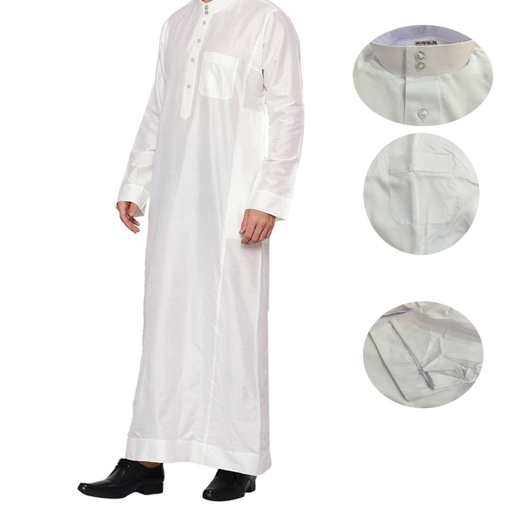 Arabic Thobe for Men Polyester - Arabic Formal Wear Men ulasan dan harga