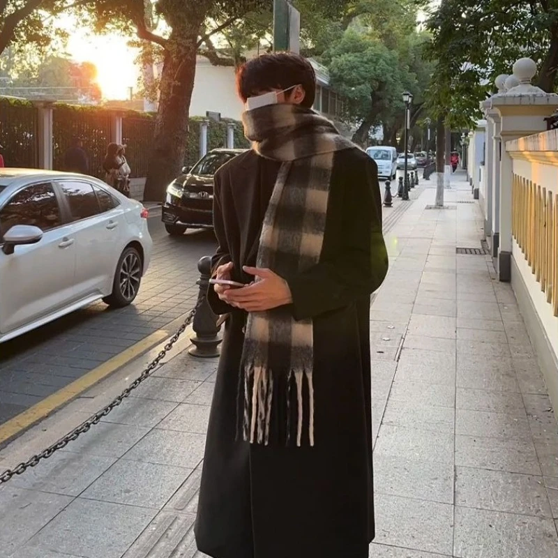 Korean Inspired Men's Wool Ove - High End Men'S Formal Wear ulasan dan harga