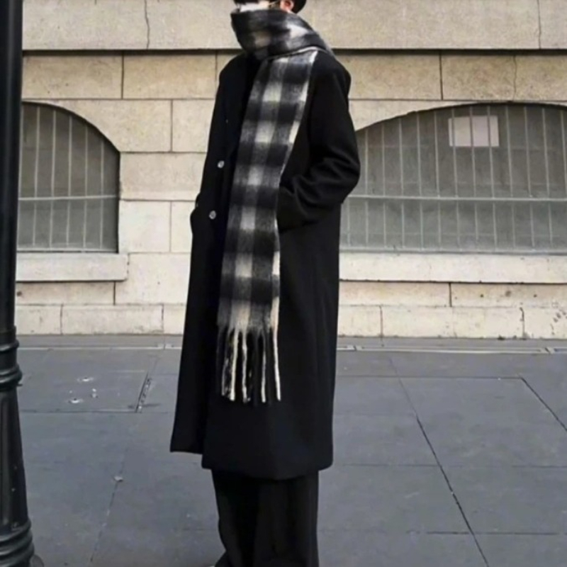 Korean Inspired Men's Wool Ove - High End Men'S Formal Wear ulasan dan harga