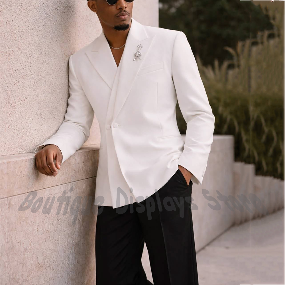 Fashion Design Men's Suit Whit - Men'S Formal Dinner Wear ulasan dan harga