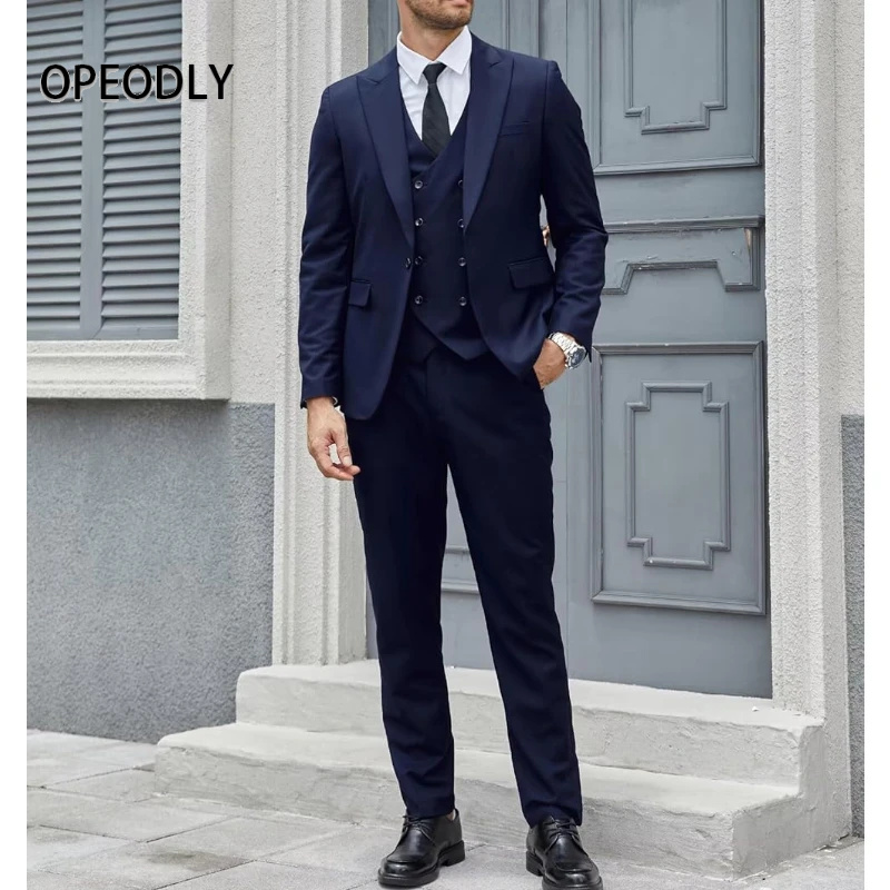 OPEODLY Men 3 Piece Suit Slim  - Men'S Formal Dinner Wear ulasan dan harga
