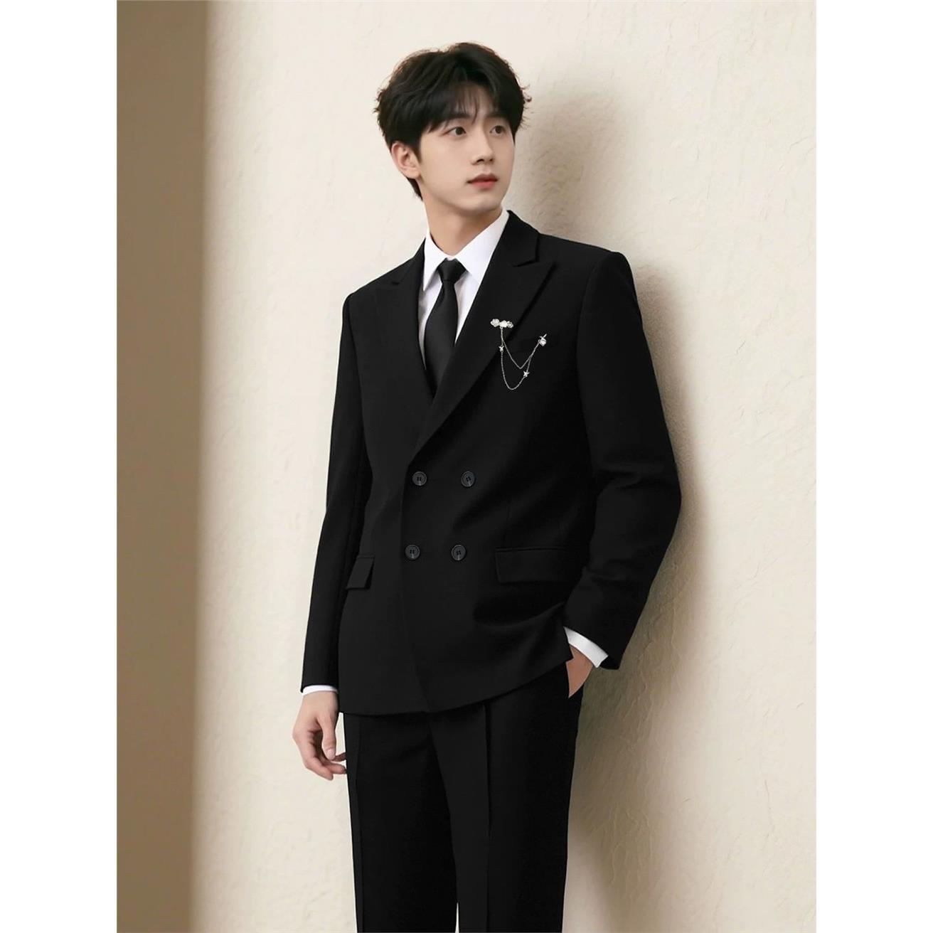 Bla Double-Breasted Suit Set f - Men'S Formal Wear For Engagement ulasan dan harga