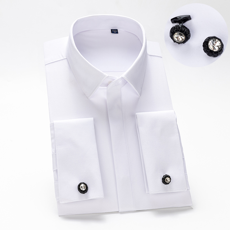 Men's French cufflinks shirt,  - High End Men'S Formal Wear ulasan dan harga
