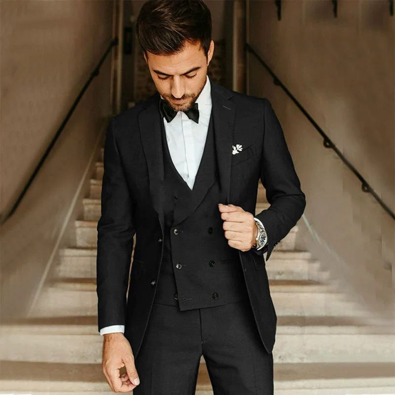 Men's Slim Fit Three-Piece Sui - High End Men'S Formal Wear ulasan dan harga