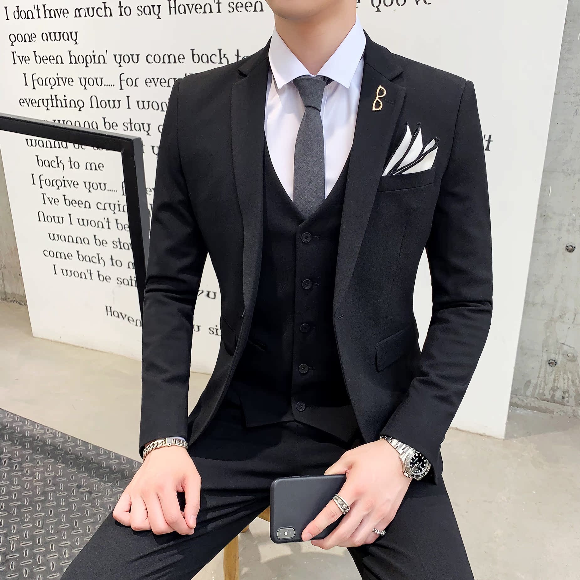 Three-piece suit men's formal  - Men Formal Wear Options ulasan dan harga