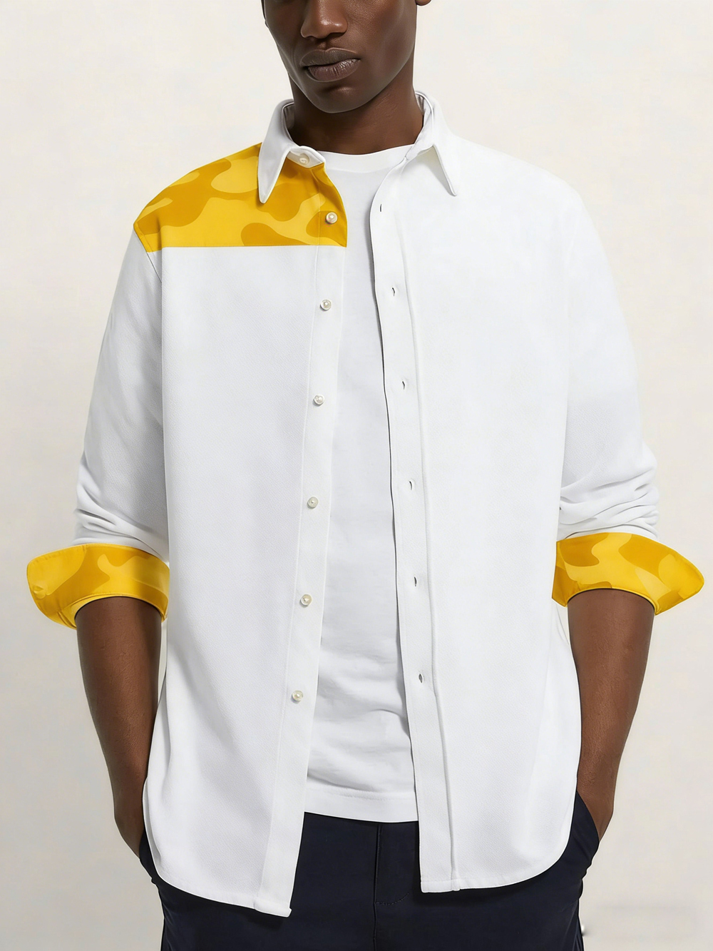 Men's Simple Fashion Long Slee - Large Men Formal Wear ulasan dan harga