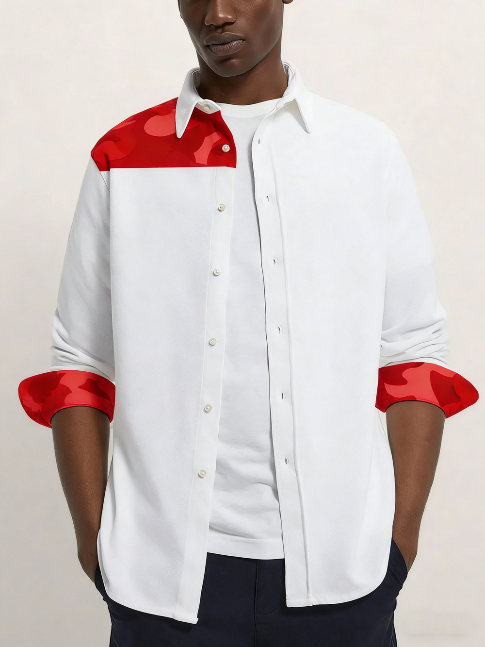 Men's Simple Fashion Long Slee - Large Men Formal Wear ulasan dan harga