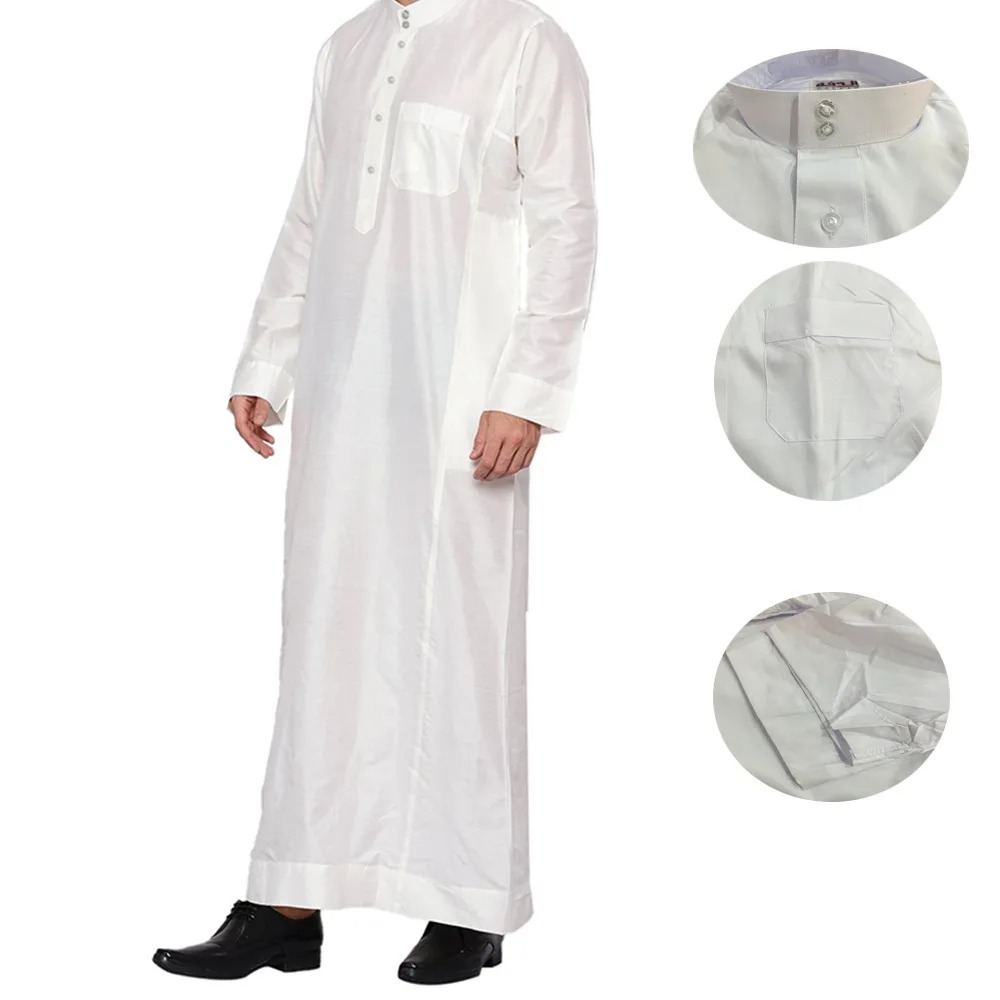 Mens Polyester Qatari Thobe St - Arabic Formal Wear Men ulasan dan harga