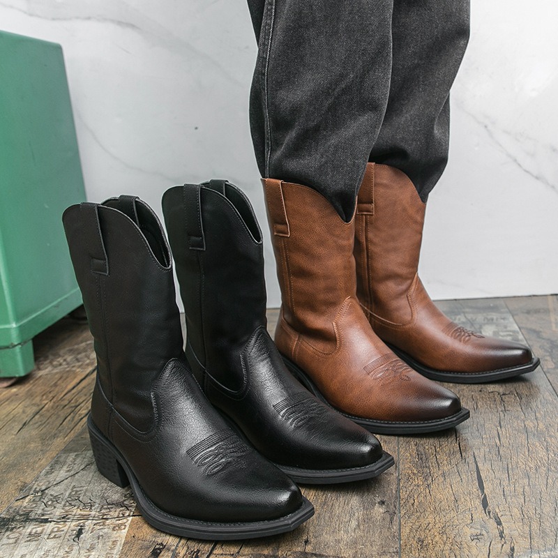 Men Boots Classic Embroidery W - Men'S Ethnic & Formal Designer Wear Studio S ulasan dan harga