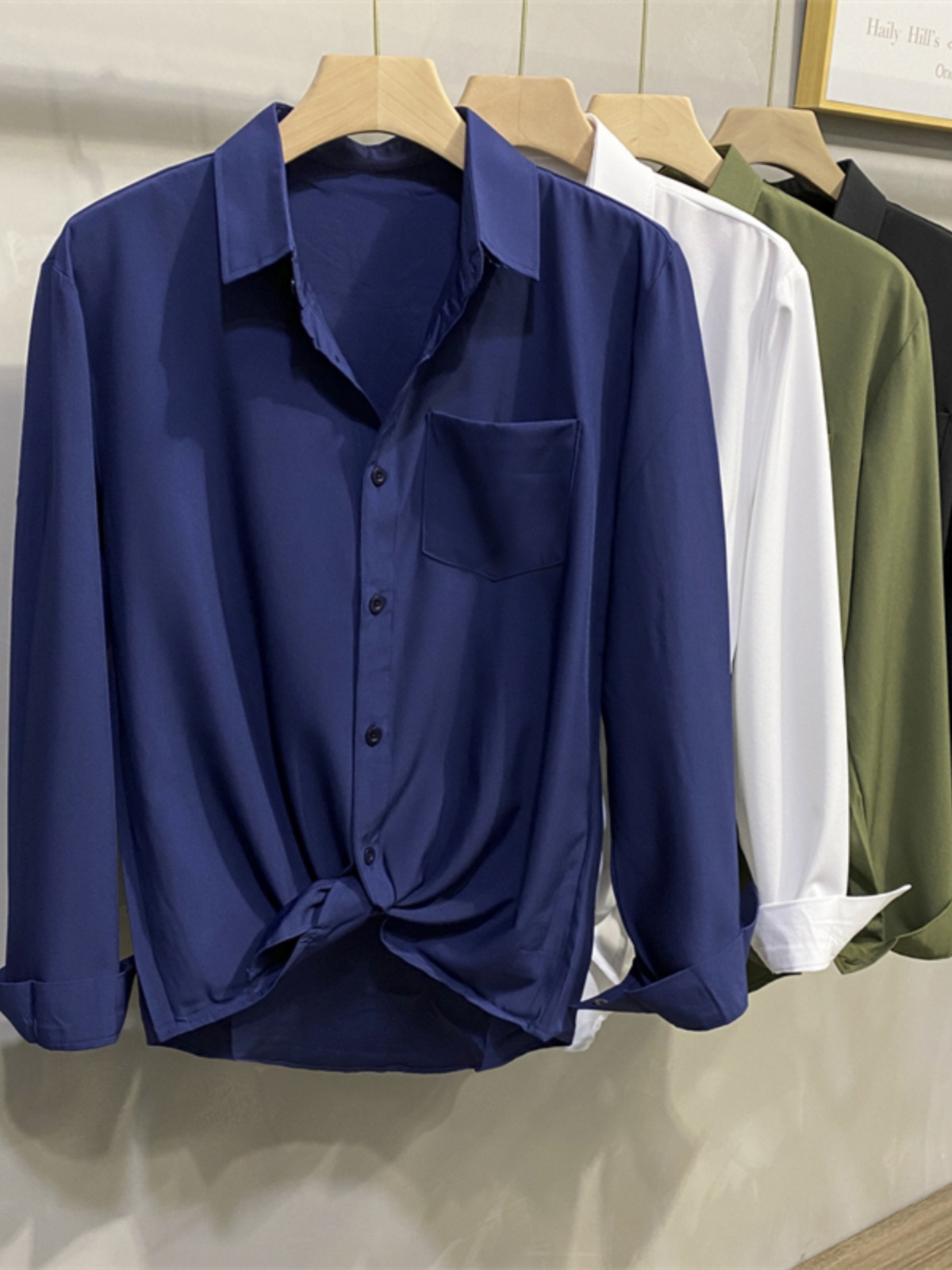 White Long Sleeve Shirt Jacket - High End Men'S Formal Wear ulasan dan harga