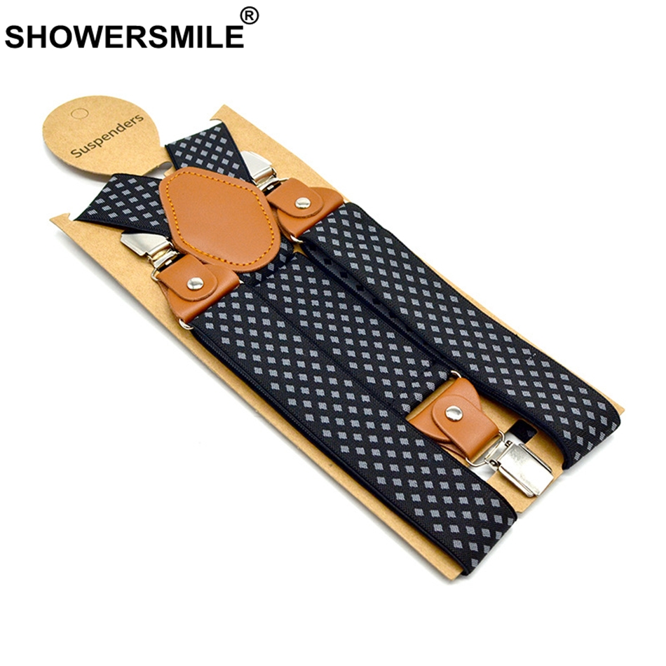 Black Diamond Pattern Men's Su - Suspender Clip Formal ulasan dan harga