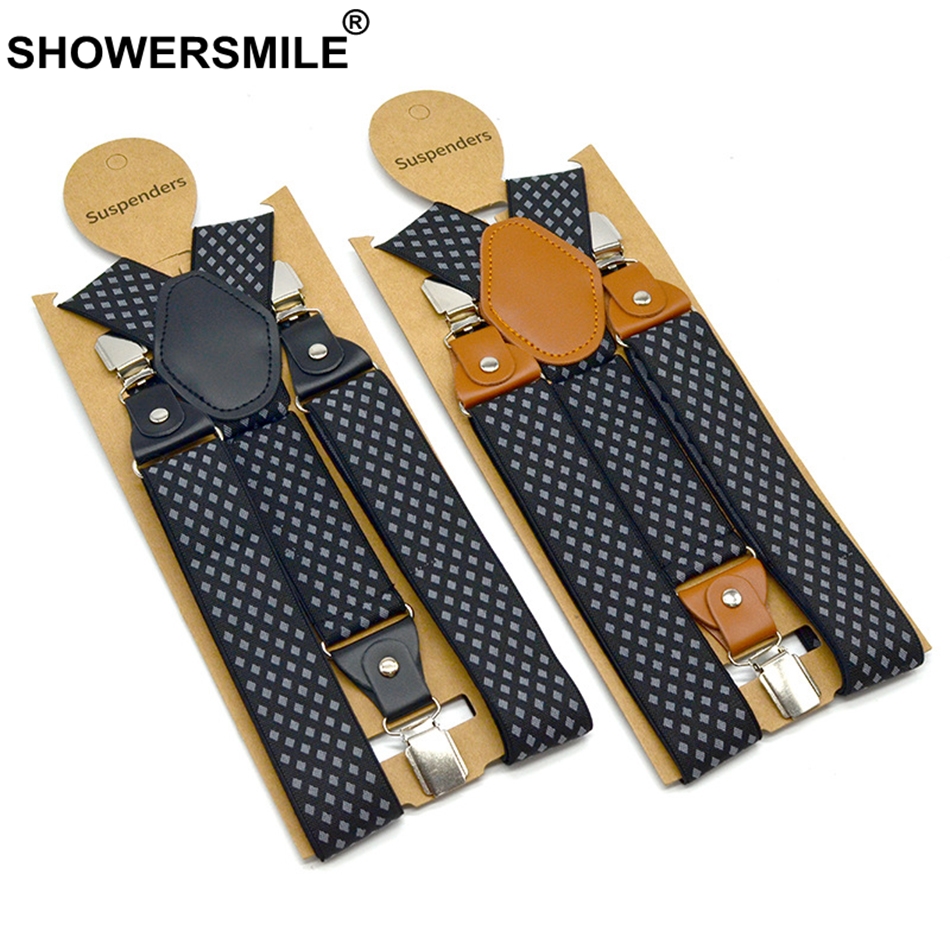 Black Diamond Pattern Men's Su - Suspender Clip Formal ulasan dan harga