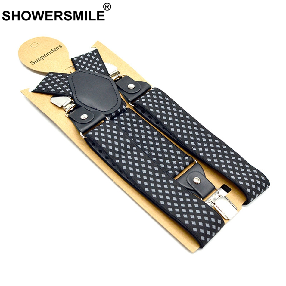 Black Diamond Pattern Men's Su - Suspender Clip Formal ulasan dan harga