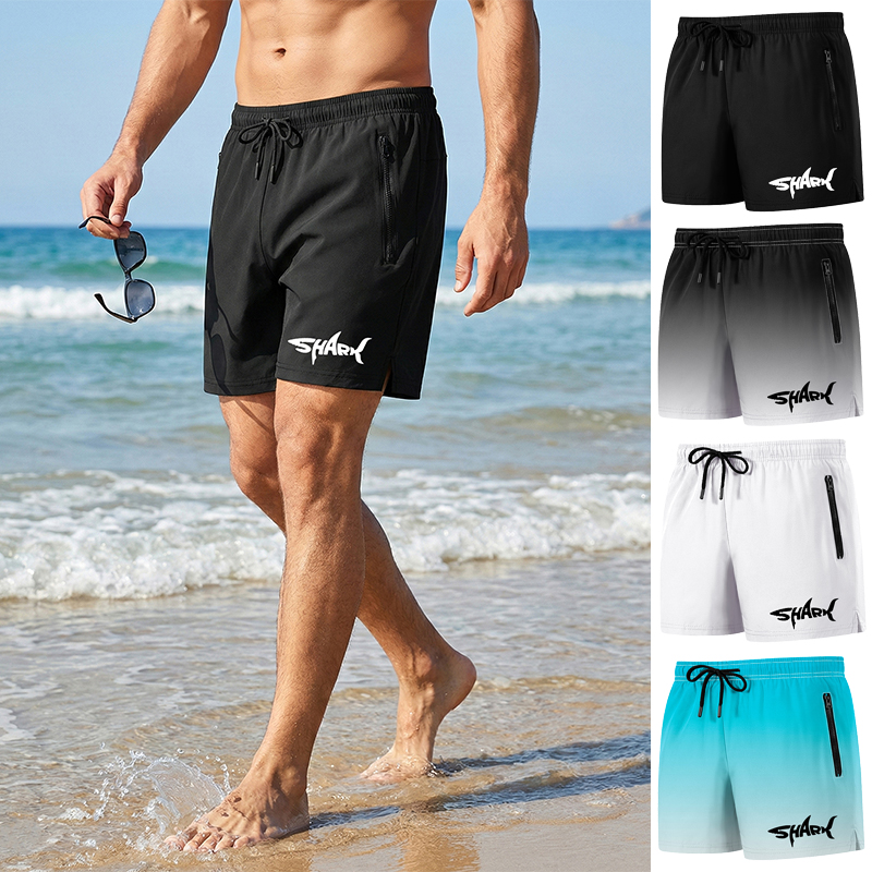 Shark Graphic Men's Board Shor - Men'S Formal Beach Wear ulasan dan harga
