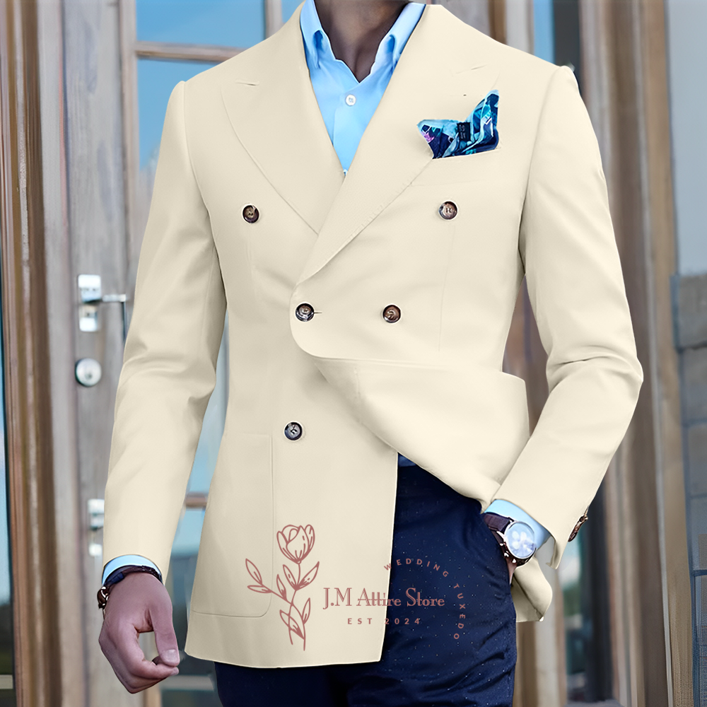 Elegant white men's suit jacke - Men'S Formal Dinner Wear ulasan dan harga