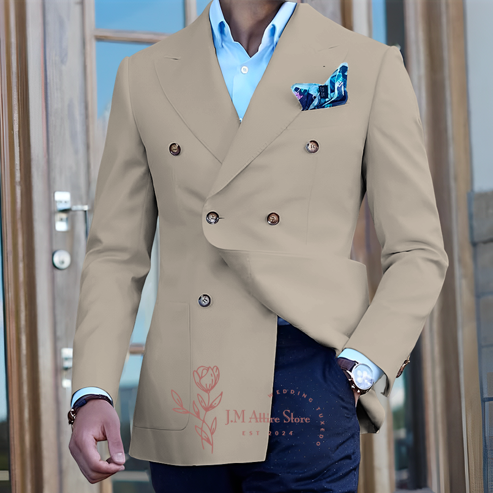 Elegant white men's suit jacke - Men'S Formal Dinner Wear ulasan dan harga