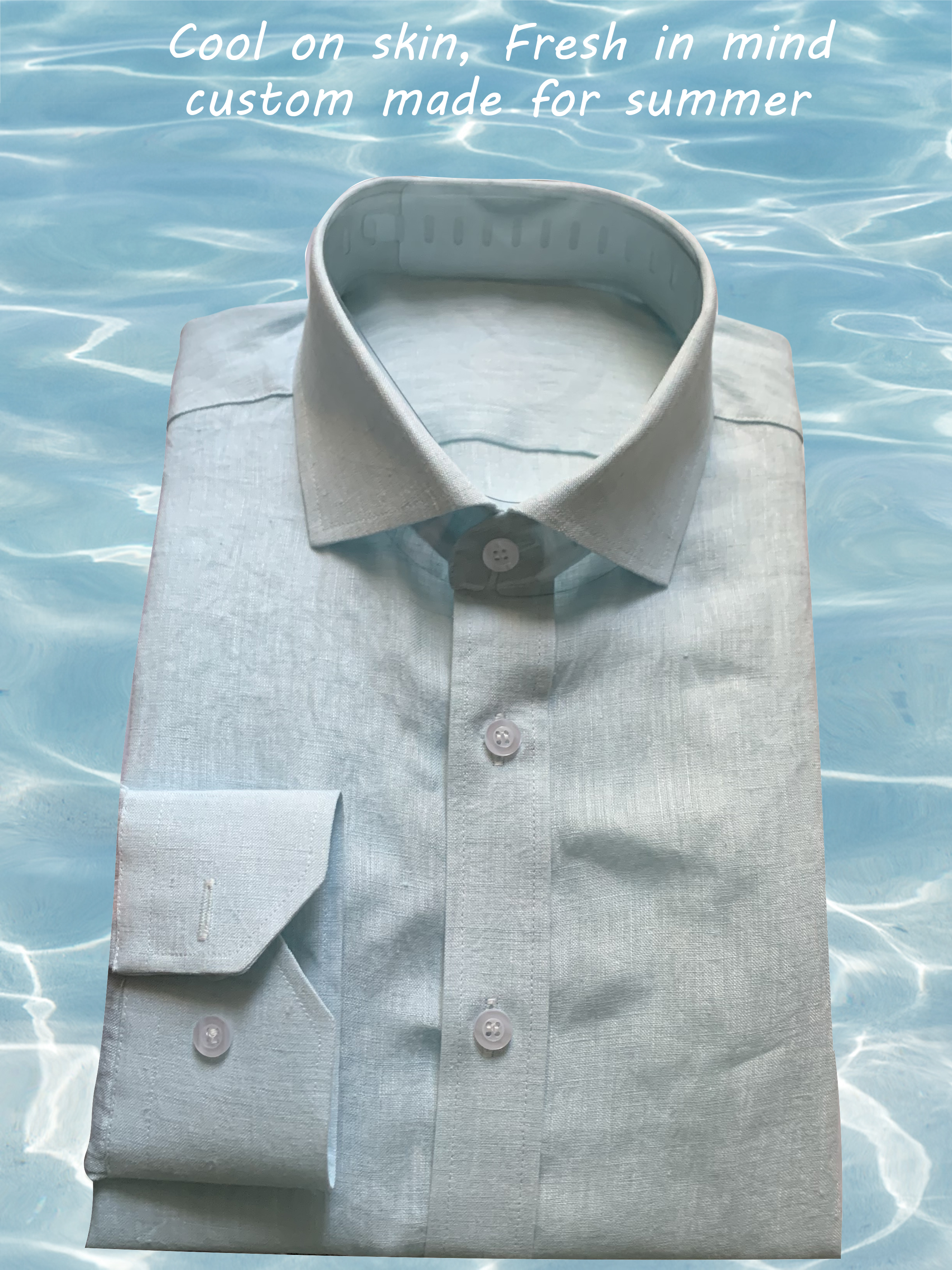 Summer Linen Shirts Custom Mad - Men'S Formal Beach Wear ulasan dan harga